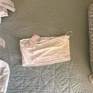 White Everyday Bandeau with Removable Straps - Unbranded